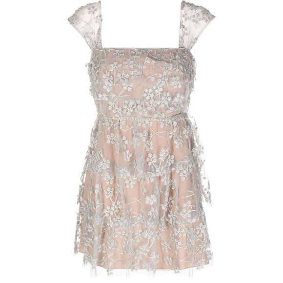 Self Portrait Embroidered Mini Tiered Dress - Picture 1 of 10